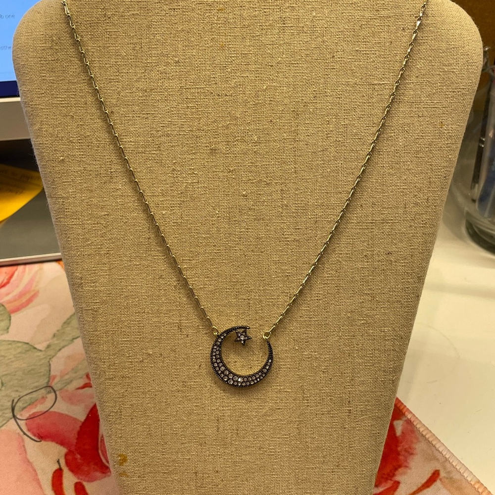 Pave Crescent Necklace